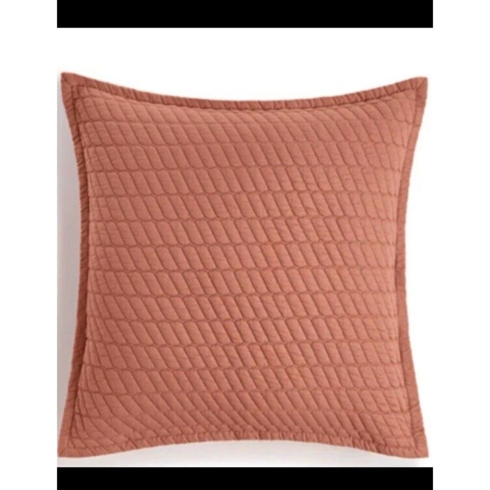 Oake Voile 100% Cotton Euro Terracotta Sham (1)